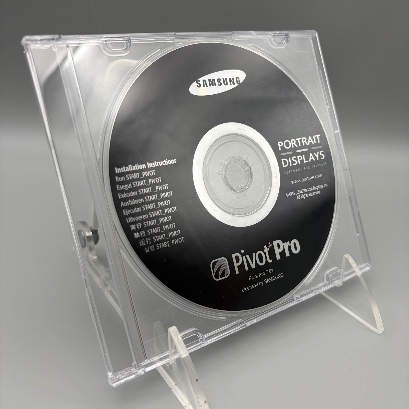 Vintage 2003 Samsung Portrait Displays Pivot Pro 7.61 Utility Software CD-ROM