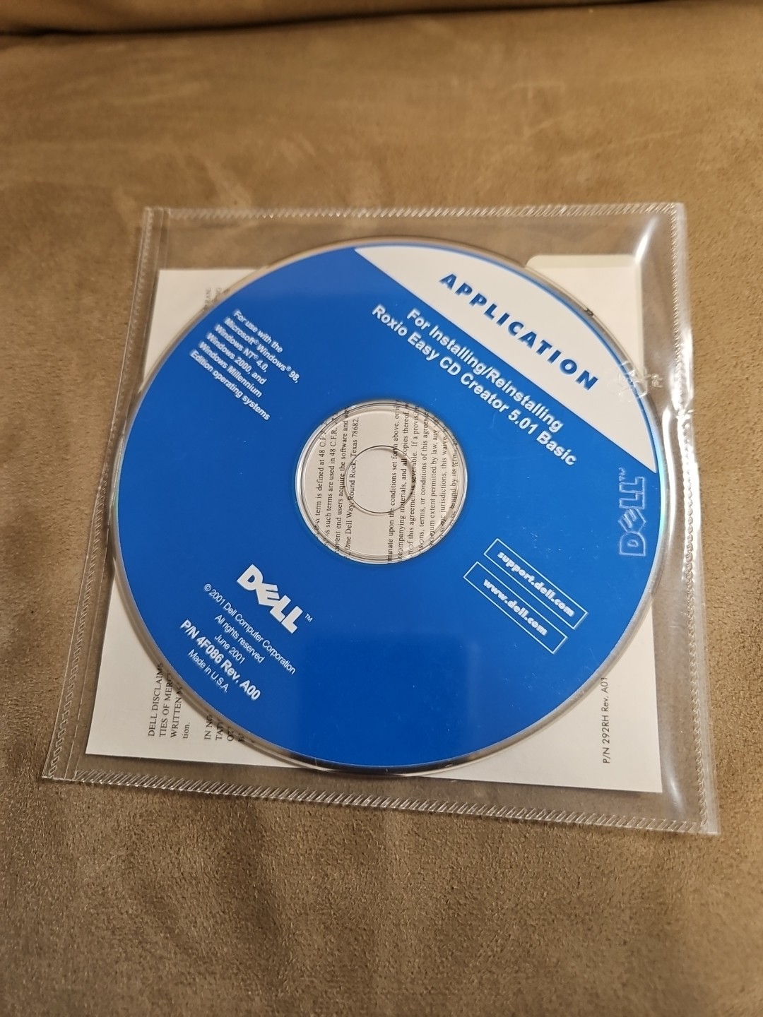 Dell Application Software CD For Roxio Easy CD Creator 5.01 Basic