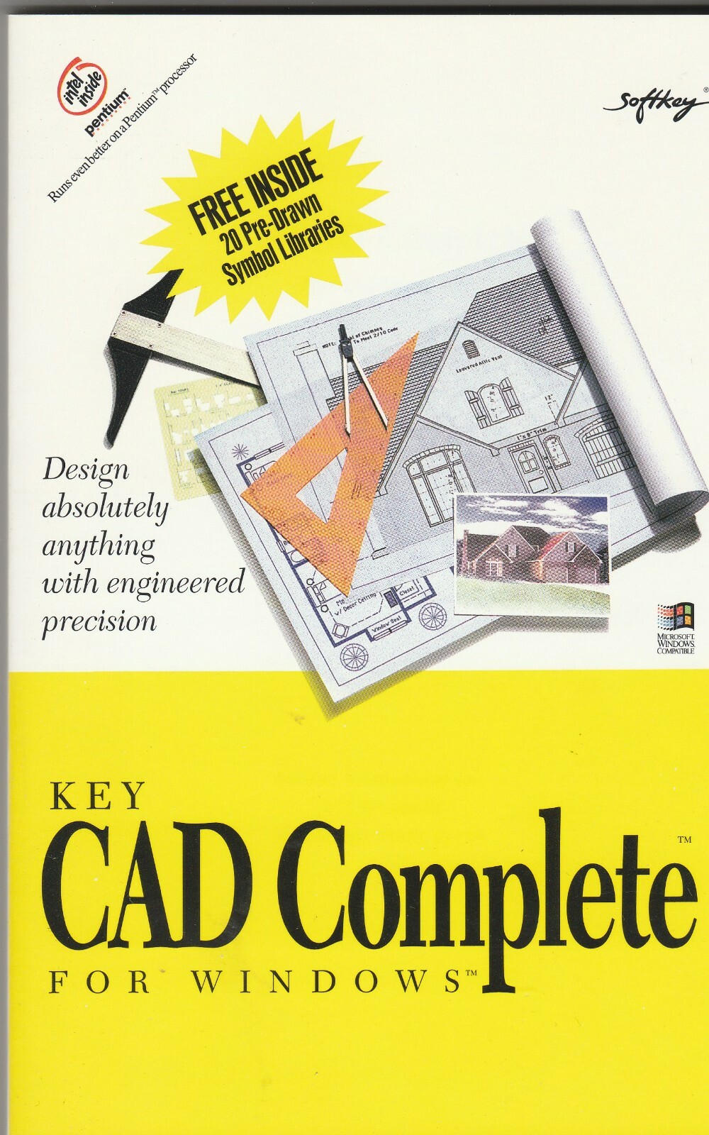 Key CAD Complete CD-Rom Software by Softkey for Windows 95 / 3.1 & MAC
