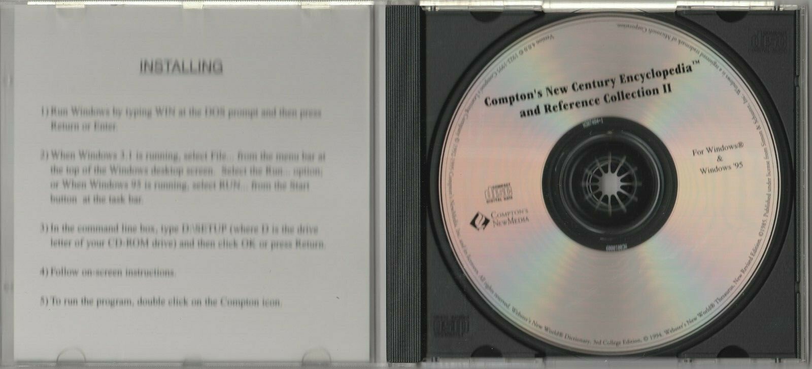 Compton’s New Century Encyclopedia & Reference Collection II ~ CD-ROM
