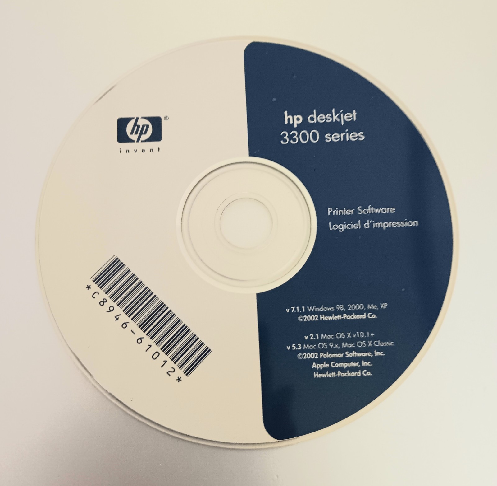 HP Deskjet 3300 Series Printer – Driver & Software CD
