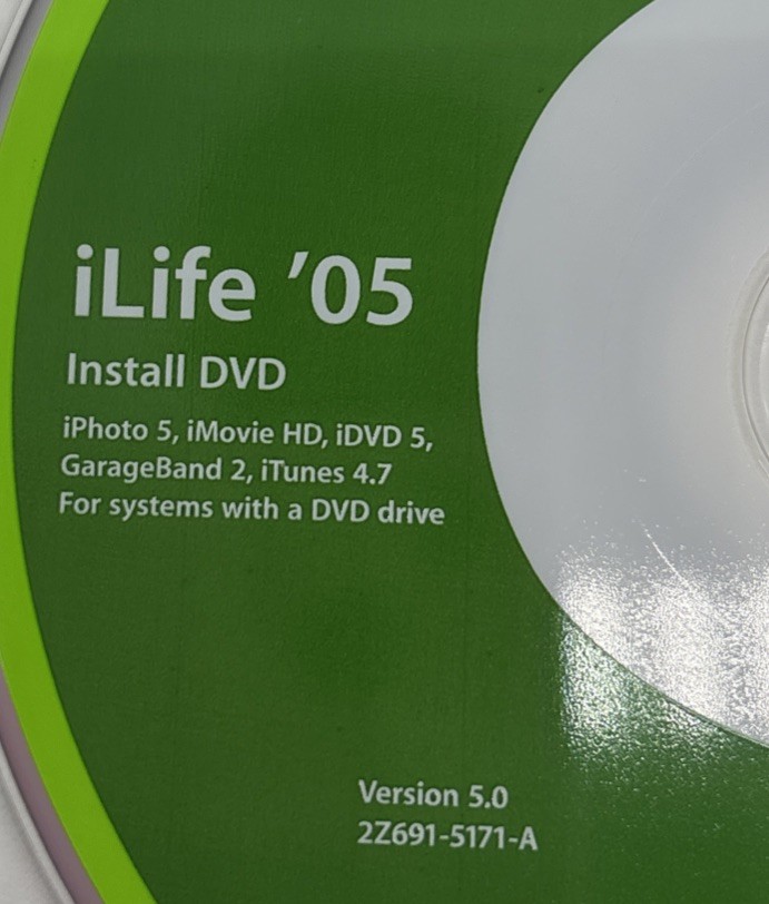 Apple iLife ’05 Install DVD And Install CD