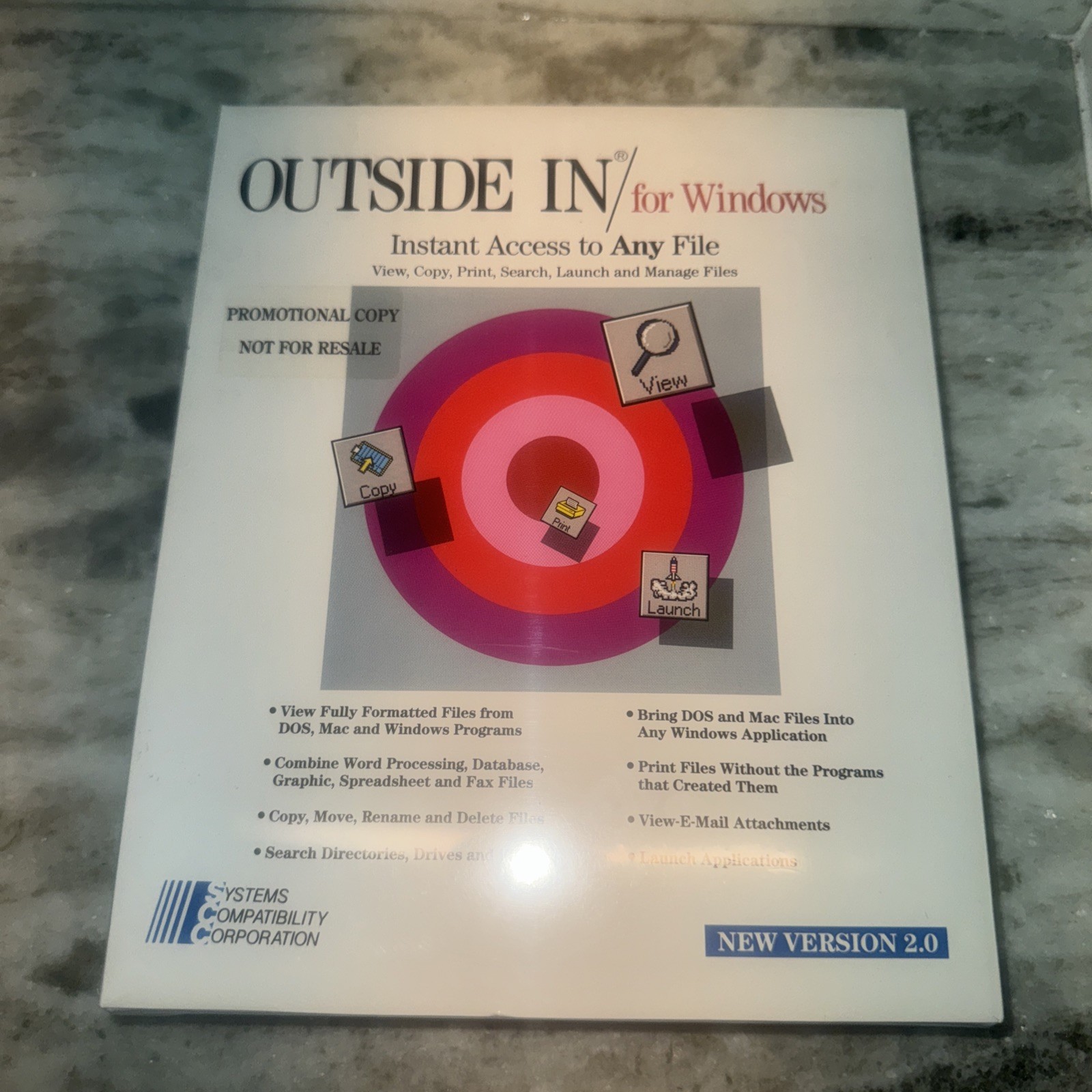 OUTSIDE IN Vintage Business Software for Windows PC Compatibles NEW FAST SHIP